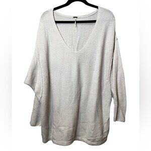 Free People Pale Pink Oversized Sweater Size S